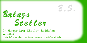 balazs steller business card